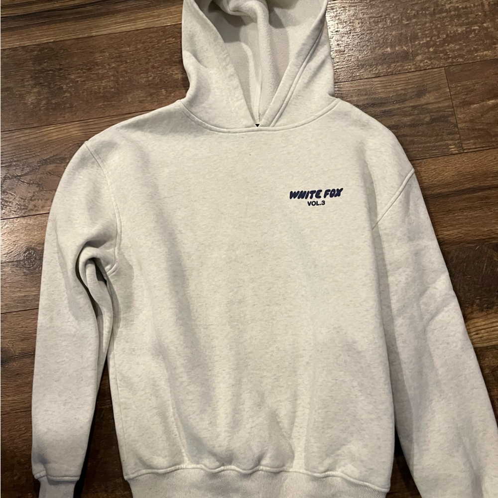 Light gray white fox offstage hoodie women’s xs/xxs